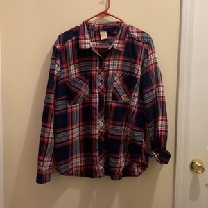 Cozy Burgundy, Navy & Cream/White Flannel